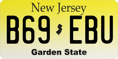 NJ license plate B69EBU