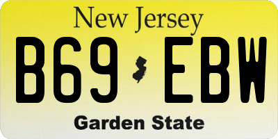 NJ license plate B69EBW