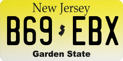 NJ license plate B69EBX