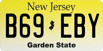 NJ license plate B69EBY
