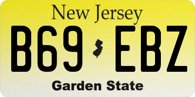 NJ license plate B69EBZ