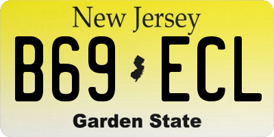 NJ license plate B69ECL