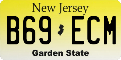 NJ license plate B69ECM
