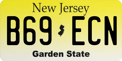 NJ license plate B69ECN