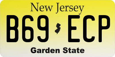 NJ license plate B69ECP