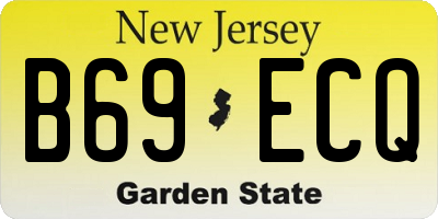 NJ license plate B69ECQ
