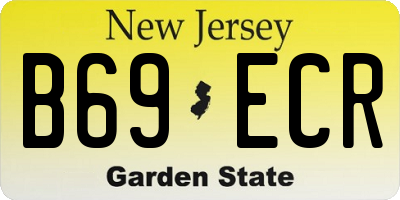 NJ license plate B69ECR