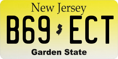 NJ license plate B69ECT