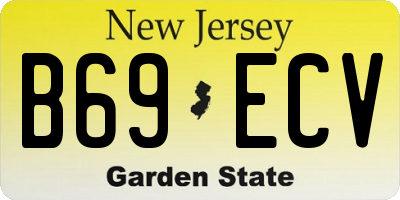 NJ license plate B69ECV