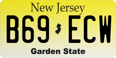 NJ license plate B69ECW
