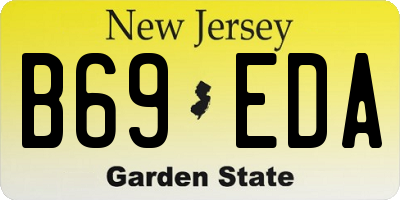 NJ license plate B69EDA
