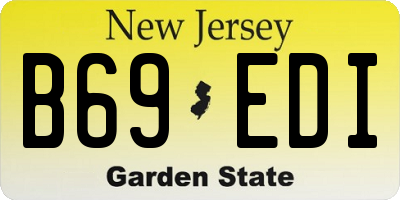 NJ license plate B69EDI
