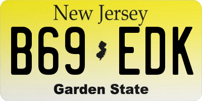 NJ license plate B69EDK
