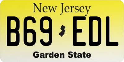 NJ license plate B69EDL