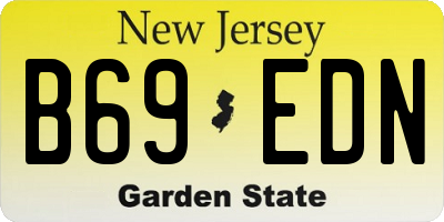 NJ license plate B69EDN