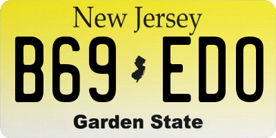 NJ license plate B69EDO