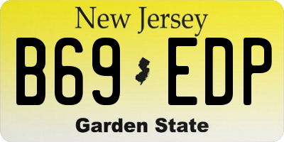 NJ license plate B69EDP