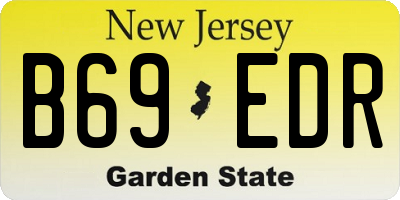 NJ license plate B69EDR