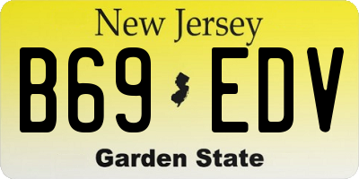 NJ license plate B69EDV