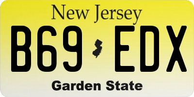 NJ license plate B69EDX