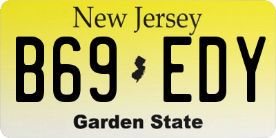 NJ license plate B69EDY