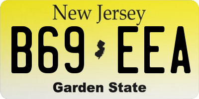 NJ license plate B69EEA