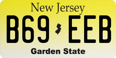 NJ license plate B69EEB