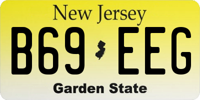NJ license plate B69EEG