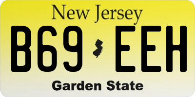 NJ license plate B69EEH