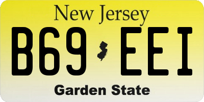 NJ license plate B69EEI