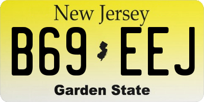 NJ license plate B69EEJ