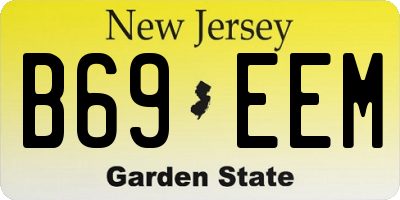 NJ license plate B69EEM