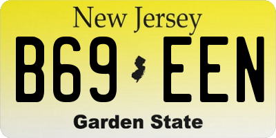 NJ license plate B69EEN