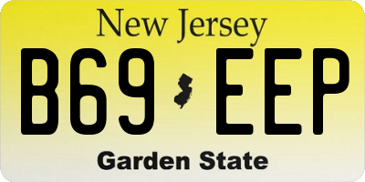 NJ license plate B69EEP
