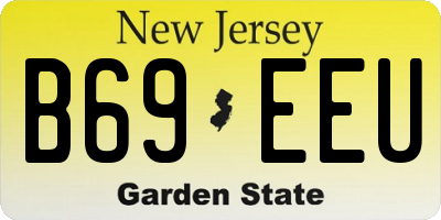 NJ license plate B69EEU