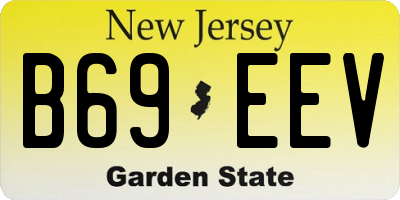 NJ license plate B69EEV