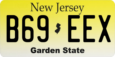 NJ license plate B69EEX