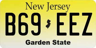 NJ license plate B69EEZ