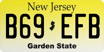 NJ license plate B69EFB