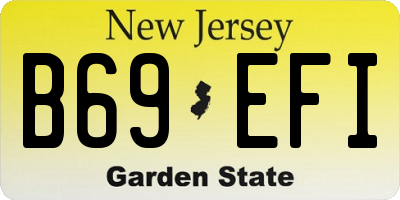 NJ license plate B69EFI