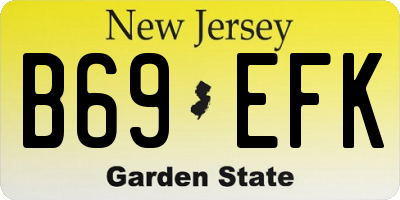 NJ license plate B69EFK