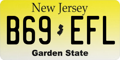 NJ license plate B69EFL