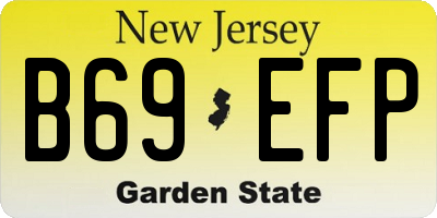 NJ license plate B69EFP