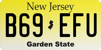 NJ license plate B69EFU