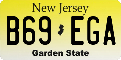 NJ license plate B69EGA