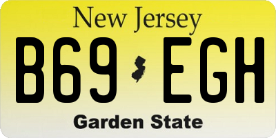 NJ license plate B69EGH