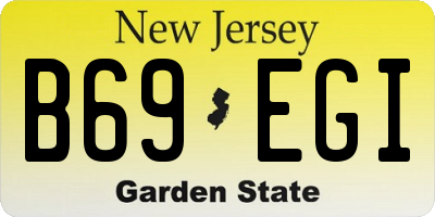 NJ license plate B69EGI