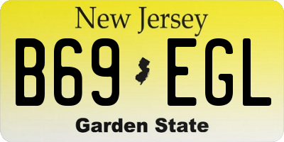 NJ license plate B69EGL