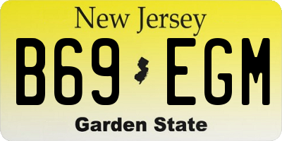 NJ license plate B69EGM