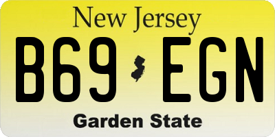 NJ license plate B69EGN